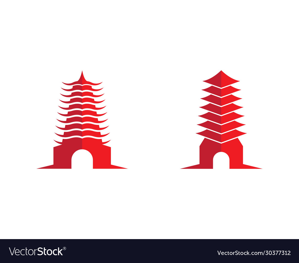 Pagoda symbol Royalty Free Vector Image - VectorStock