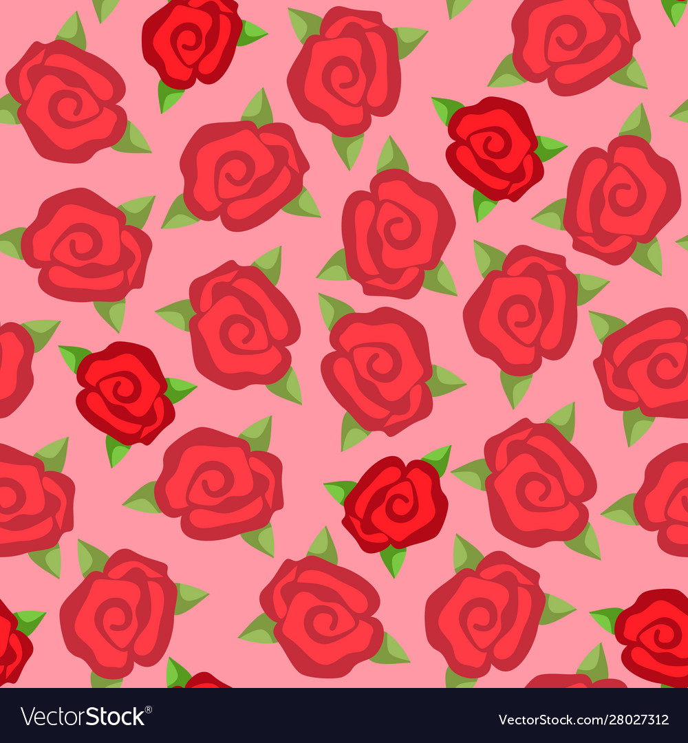 Seamless pattern roses abstract floral