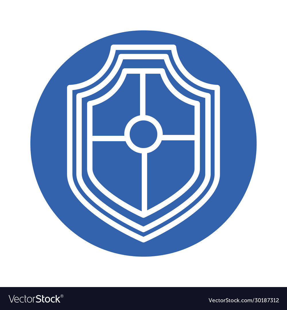 Shield security block style icon