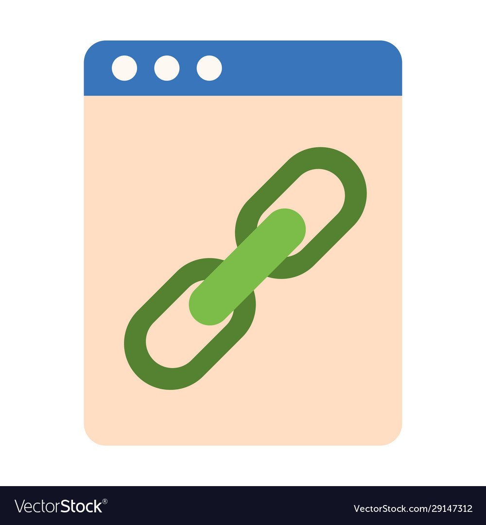 Web link color flat icon