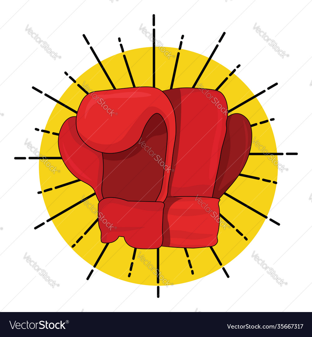 Boxing gloves on white background