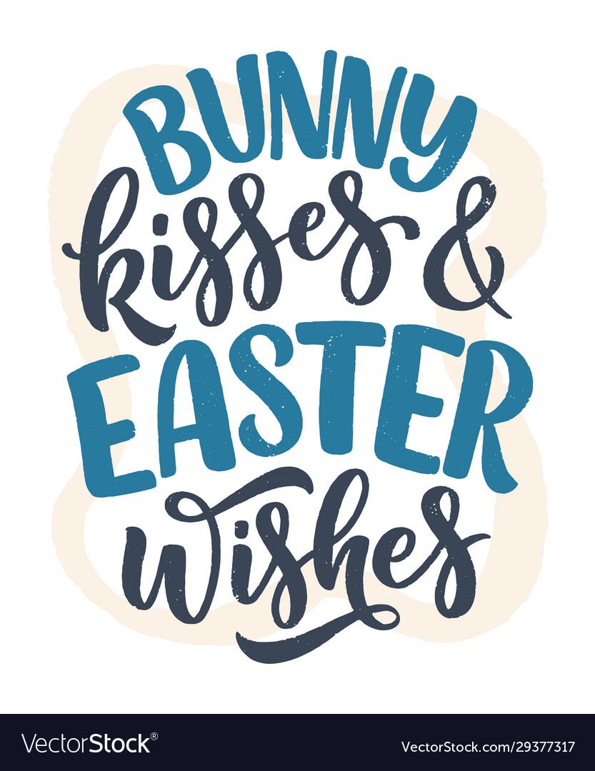 Calligraphy lettering slogan about easter Vector Image