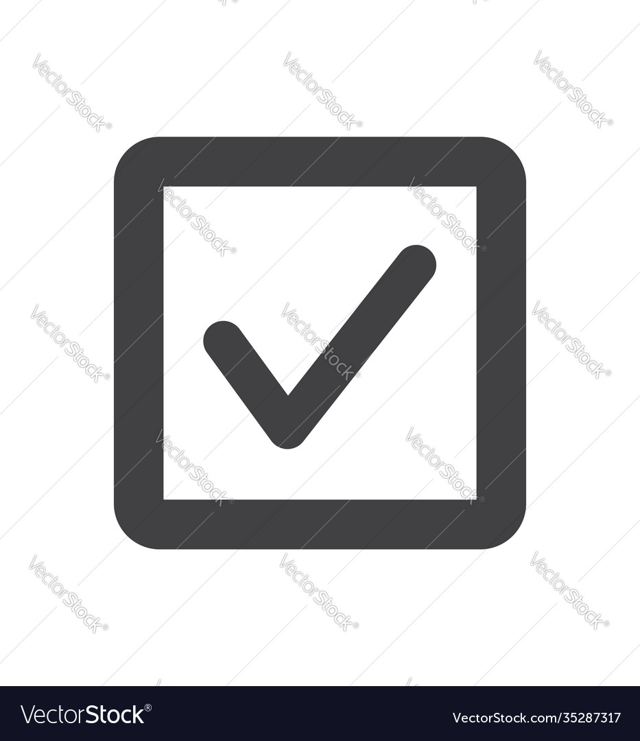 Check mark icons flat for web and mobile
