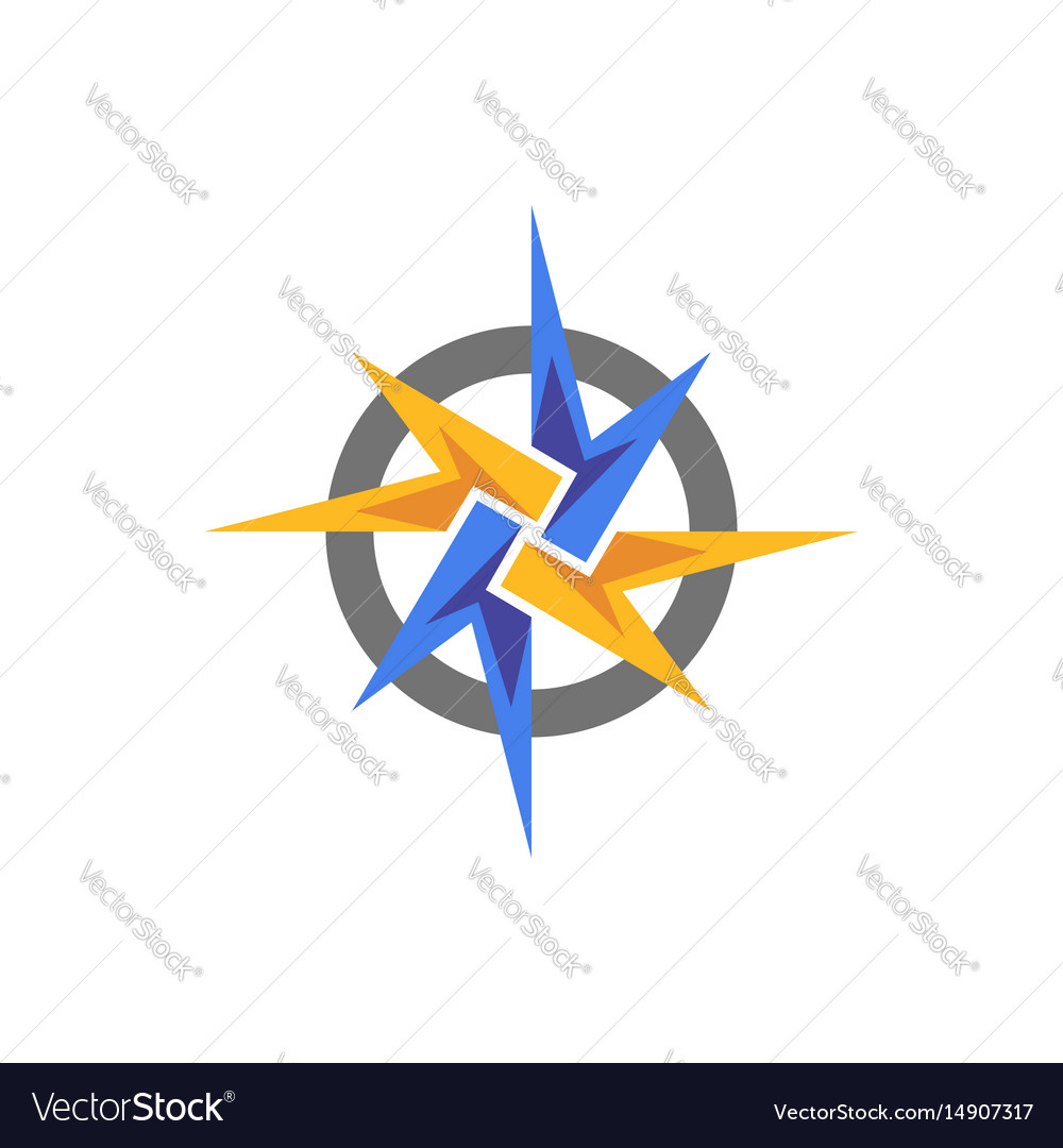 Compass abstract icon element