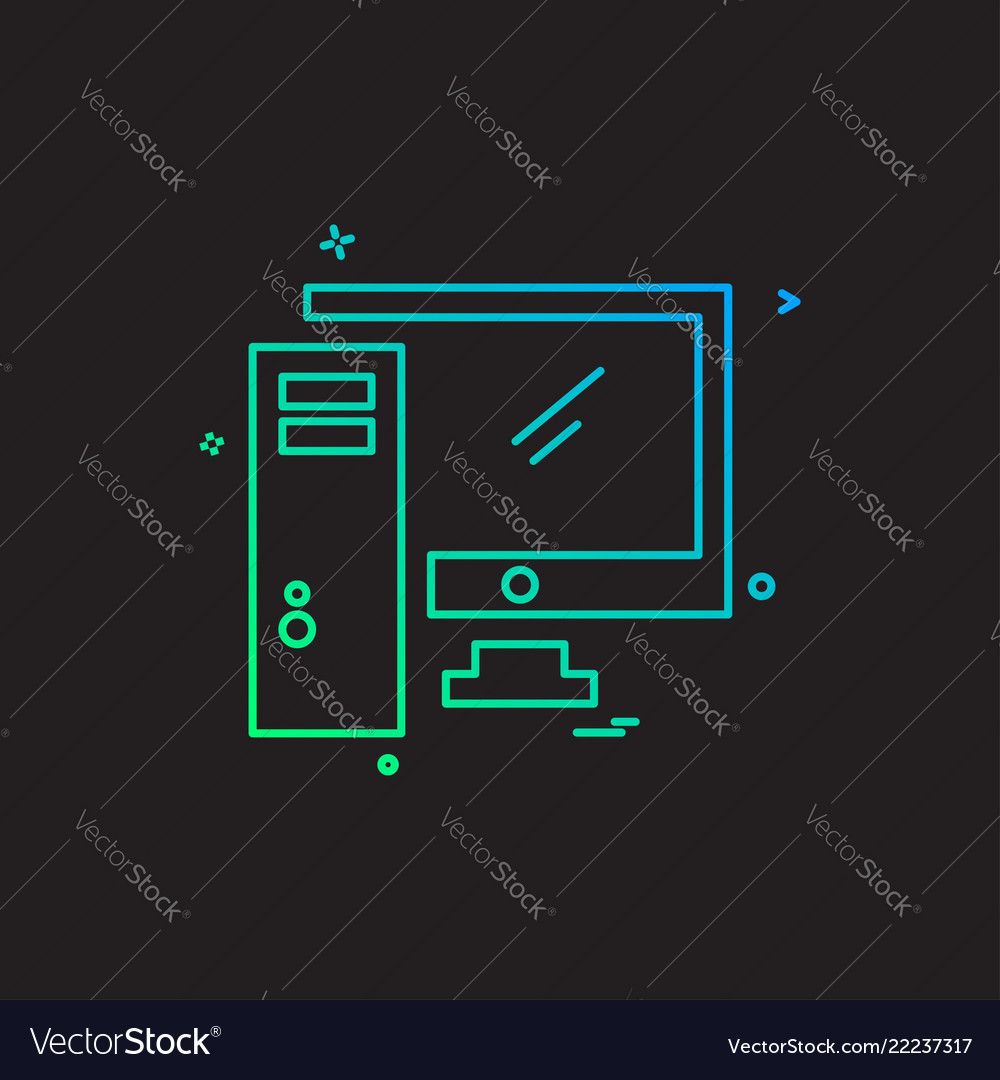 Computer icon design vector image Computer icon design