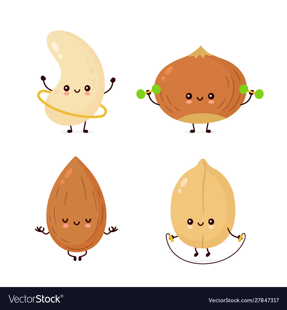 Cute happy nuts make fitnessyogagym set