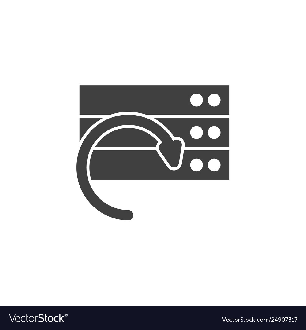 Datenbankserver aktualisieren Symbolelement vector image Datenbankserver aktualisieren Symbolelement