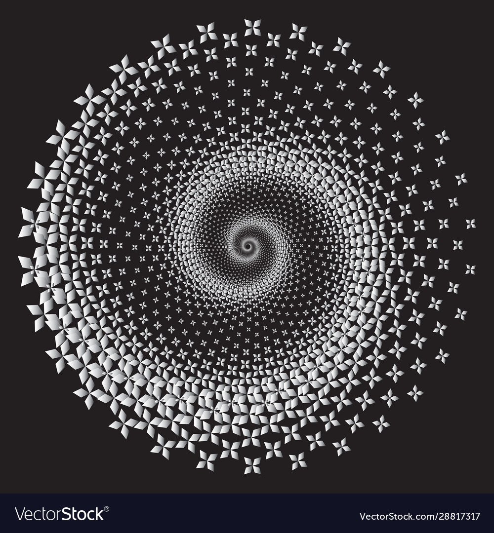 Dotted halftone spiral color pattern or texture vector image Dotted halftone spiral color pattern or texture