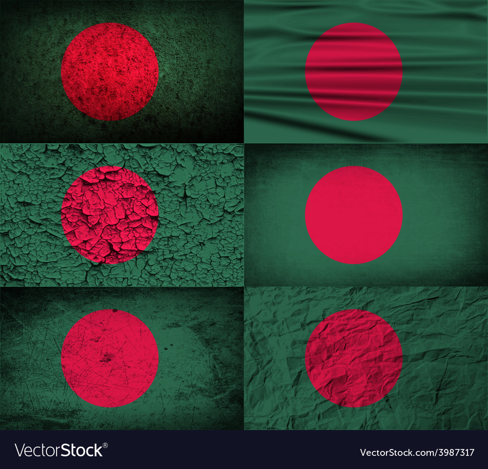 Flag of bangladesh with old texture