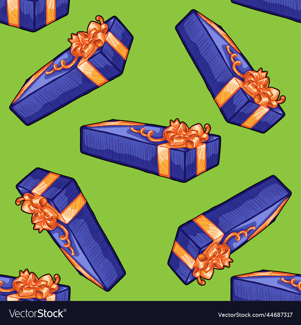 Gift boxes seamless pattern