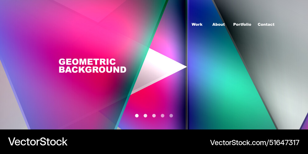 Gradient triangle geometric minimal wallpaper Vector Image