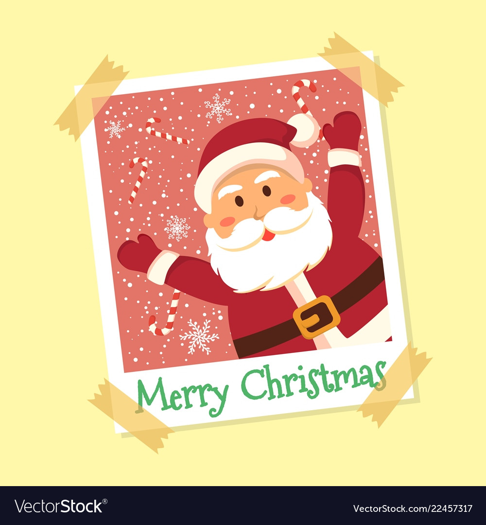 Instant photo frame santa claus christmas