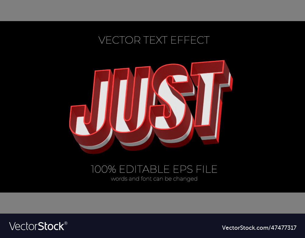 Just editable text effect style eps