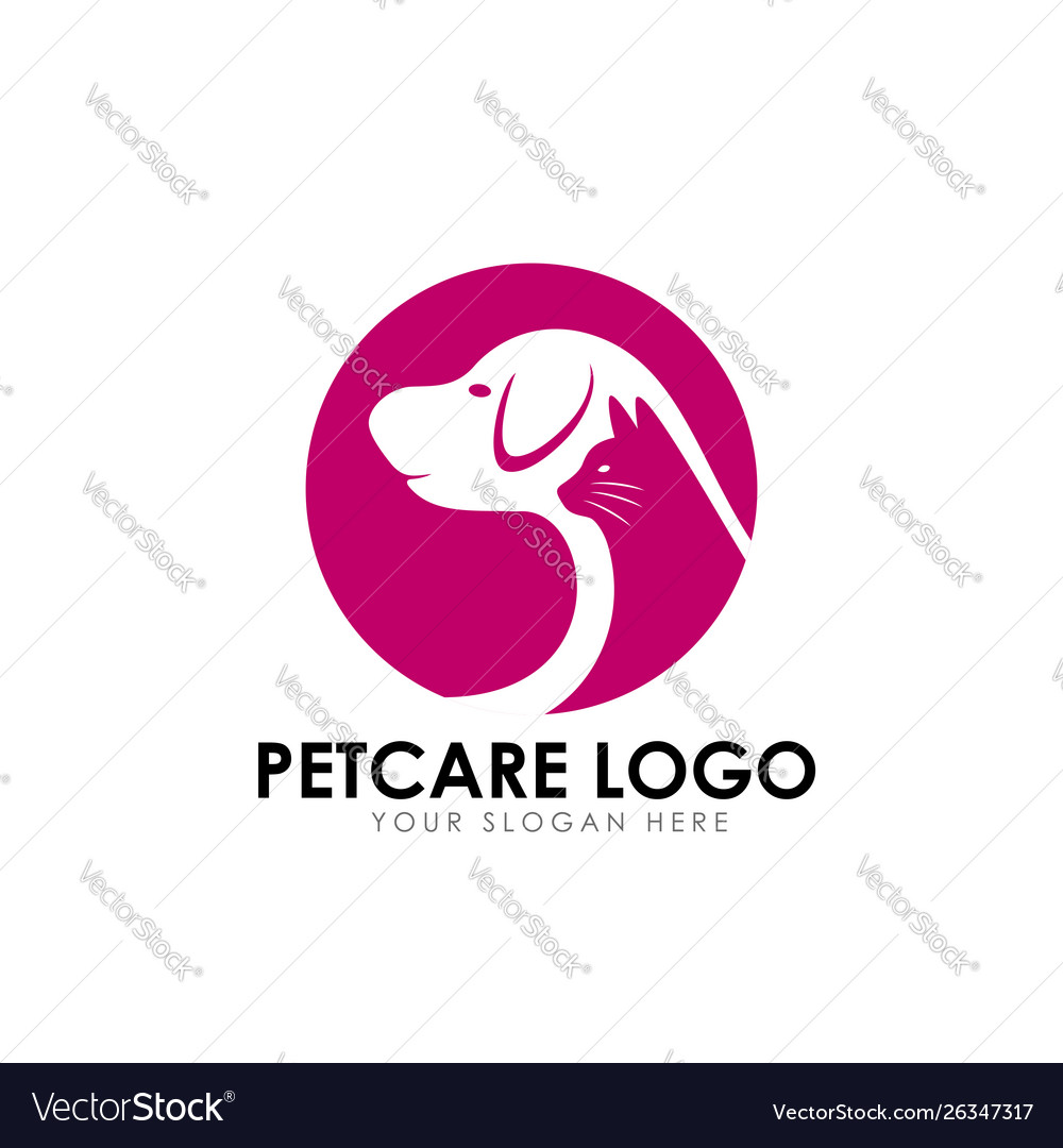 Tierpflege und Klinik Logo Design Template Katze