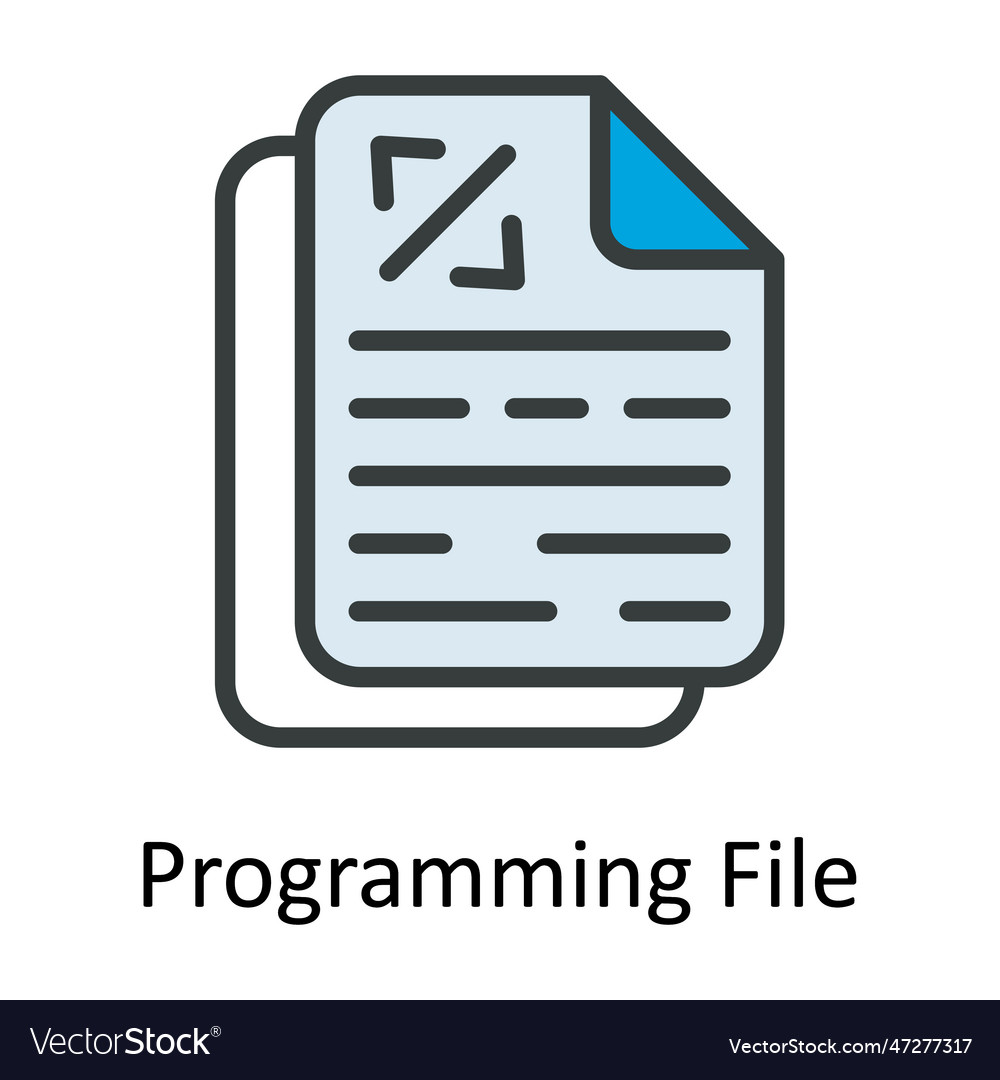 Programming file fill outline icon design i