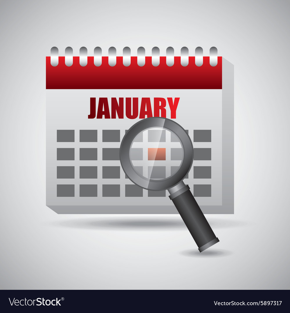 search-in-calendar-royalty-free-vector-image-vectorstock