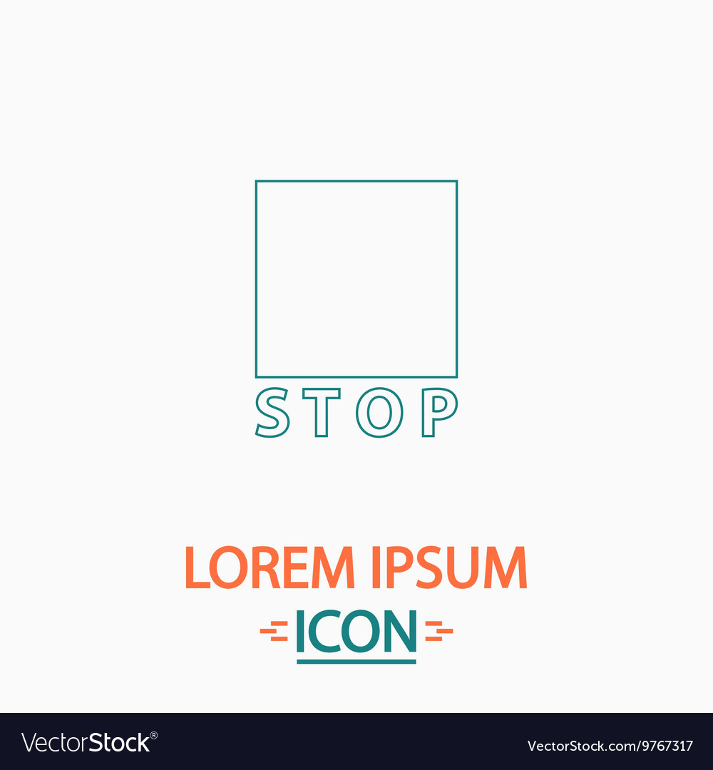 Stop button computer symbol