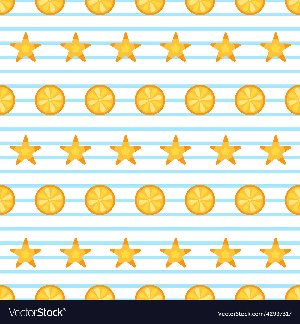 Summer ocean travel seamless pattern sun stars