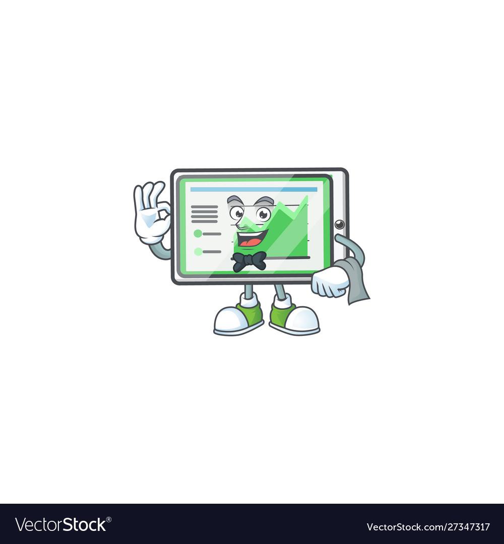 Waiter up chart horizontal table shape character