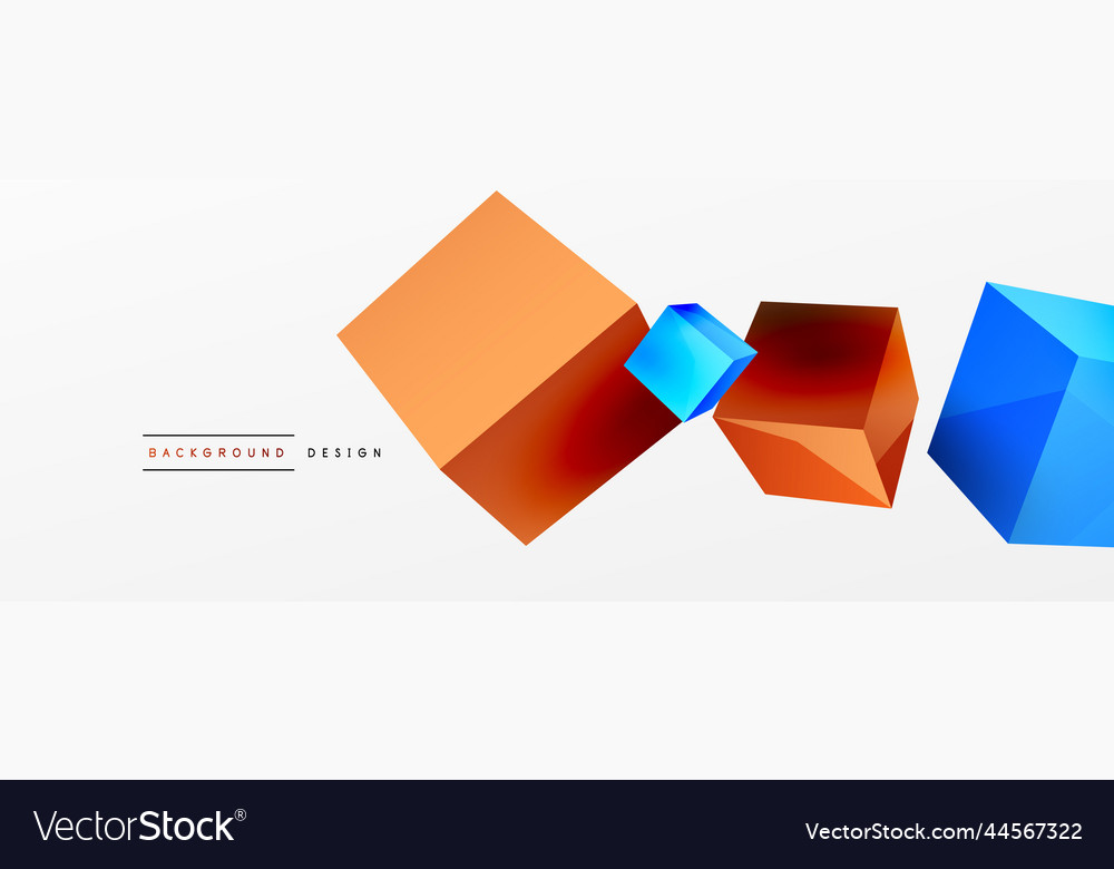3d cubes abstract background composition vector image 3d cubes abstract background composition