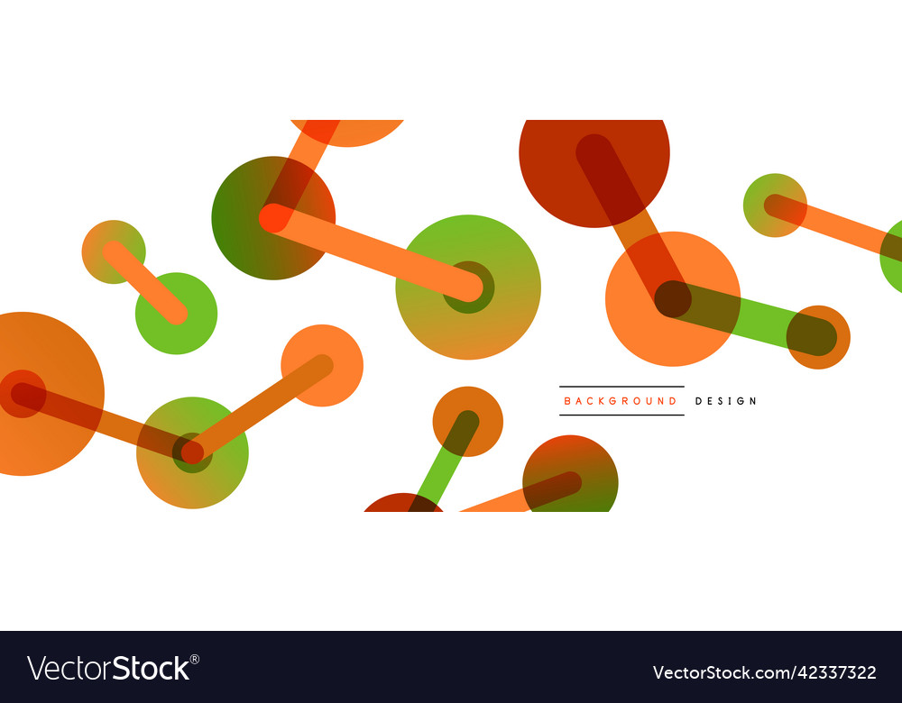 Abstract background round dots connected by lines