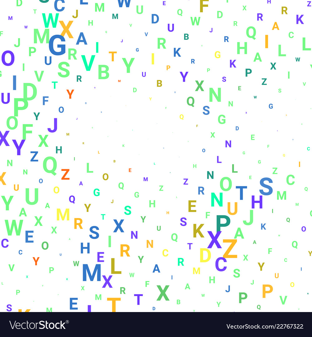 Abstract texture with letters vector image Abstract texture with letters