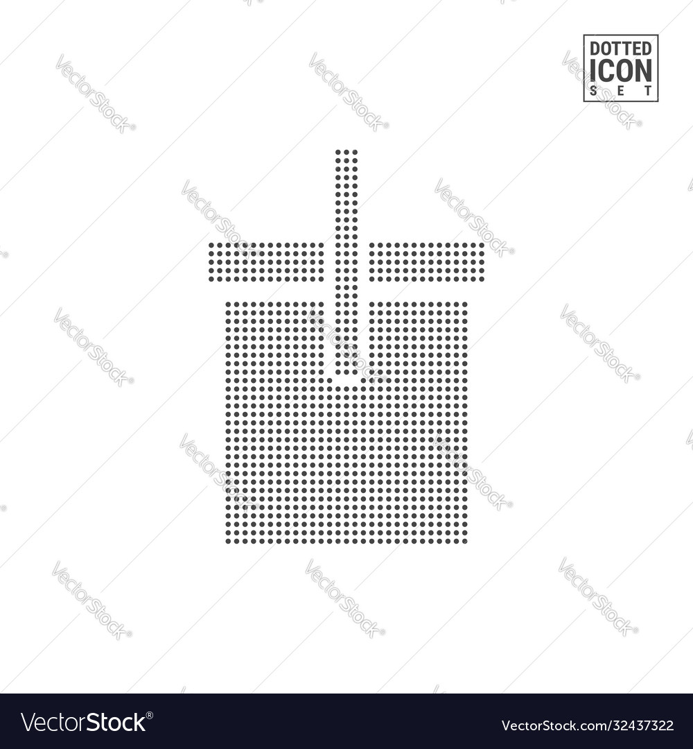 Bucket with handle dot pattern icon dotted vector image Bucket with handle dot pattern icon dotted