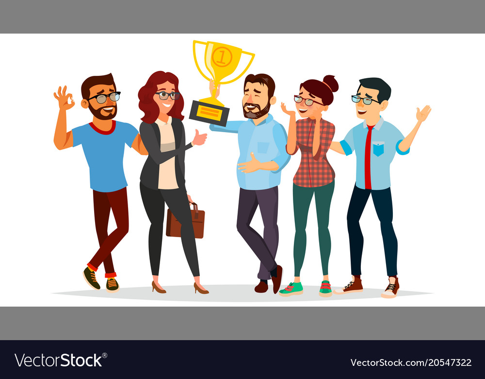 business-people-attainment-achievement-royalty-free-vector