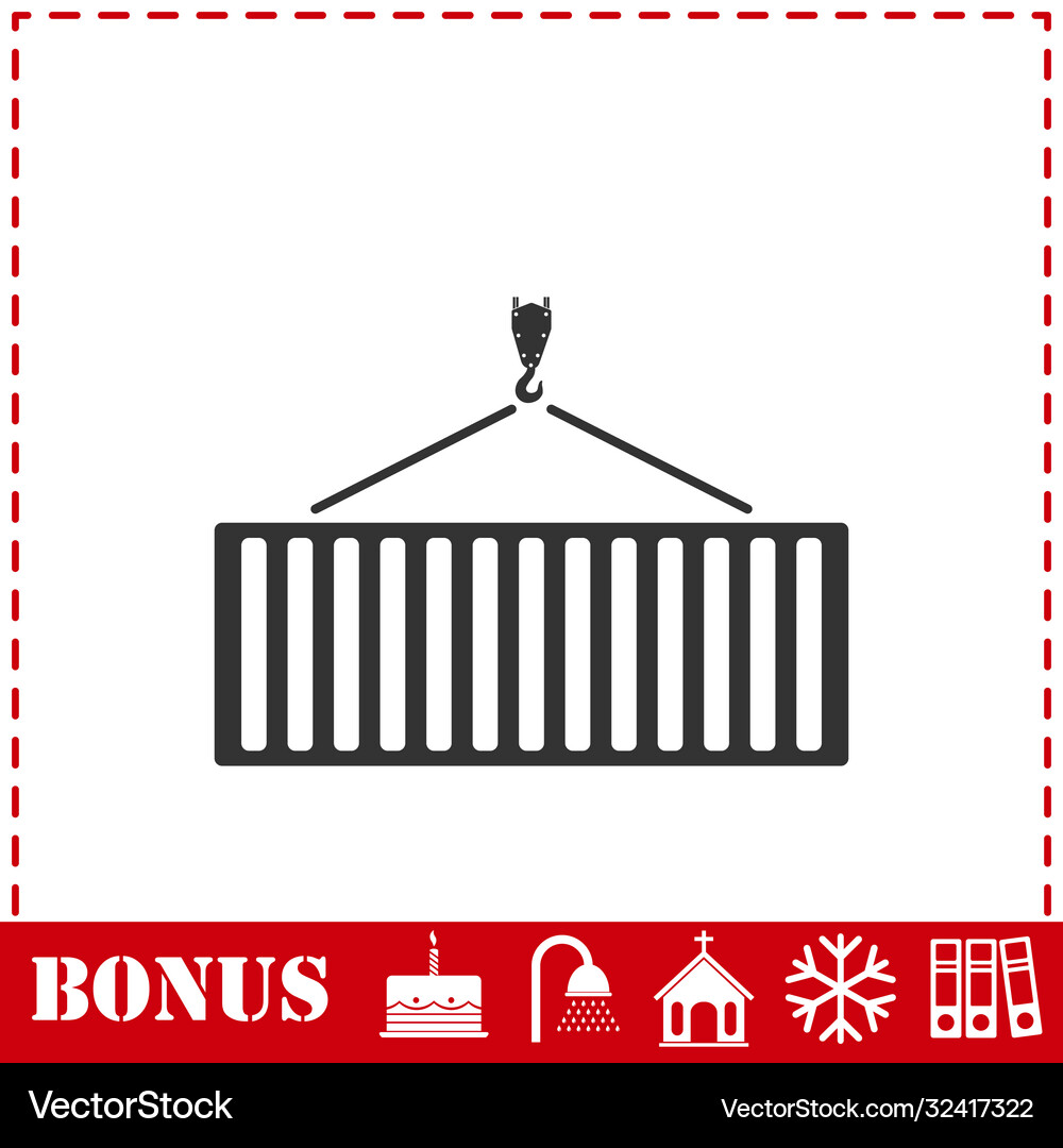 Crane icon flat Royalty Free Vector Image - VectorStock