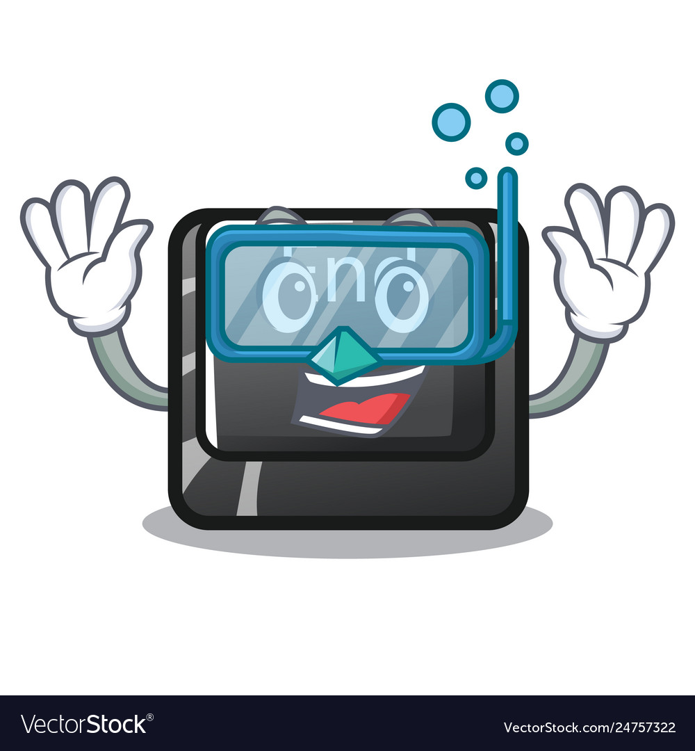 Diving button end in shape character