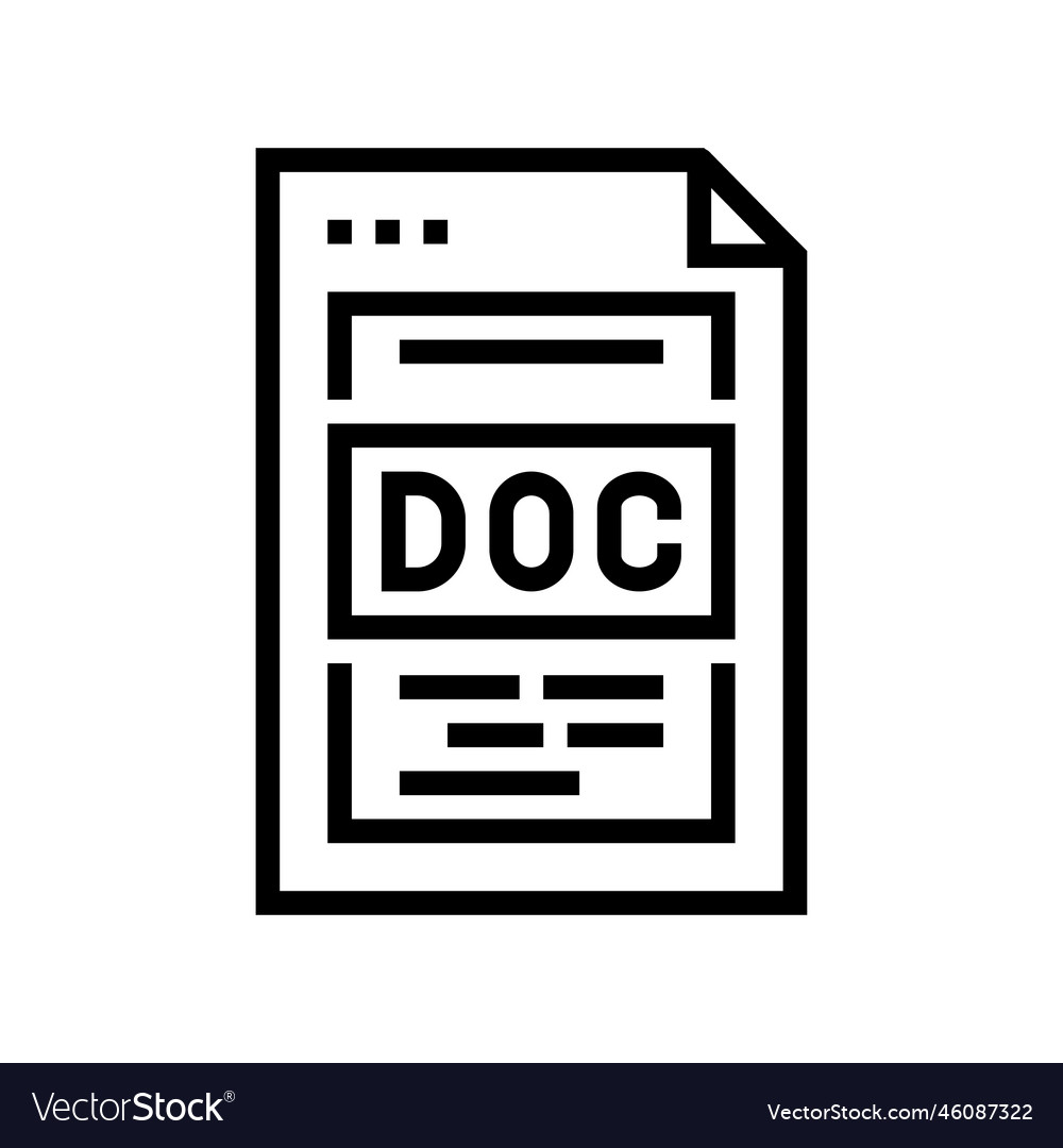 File document line icon vector image File document line icon