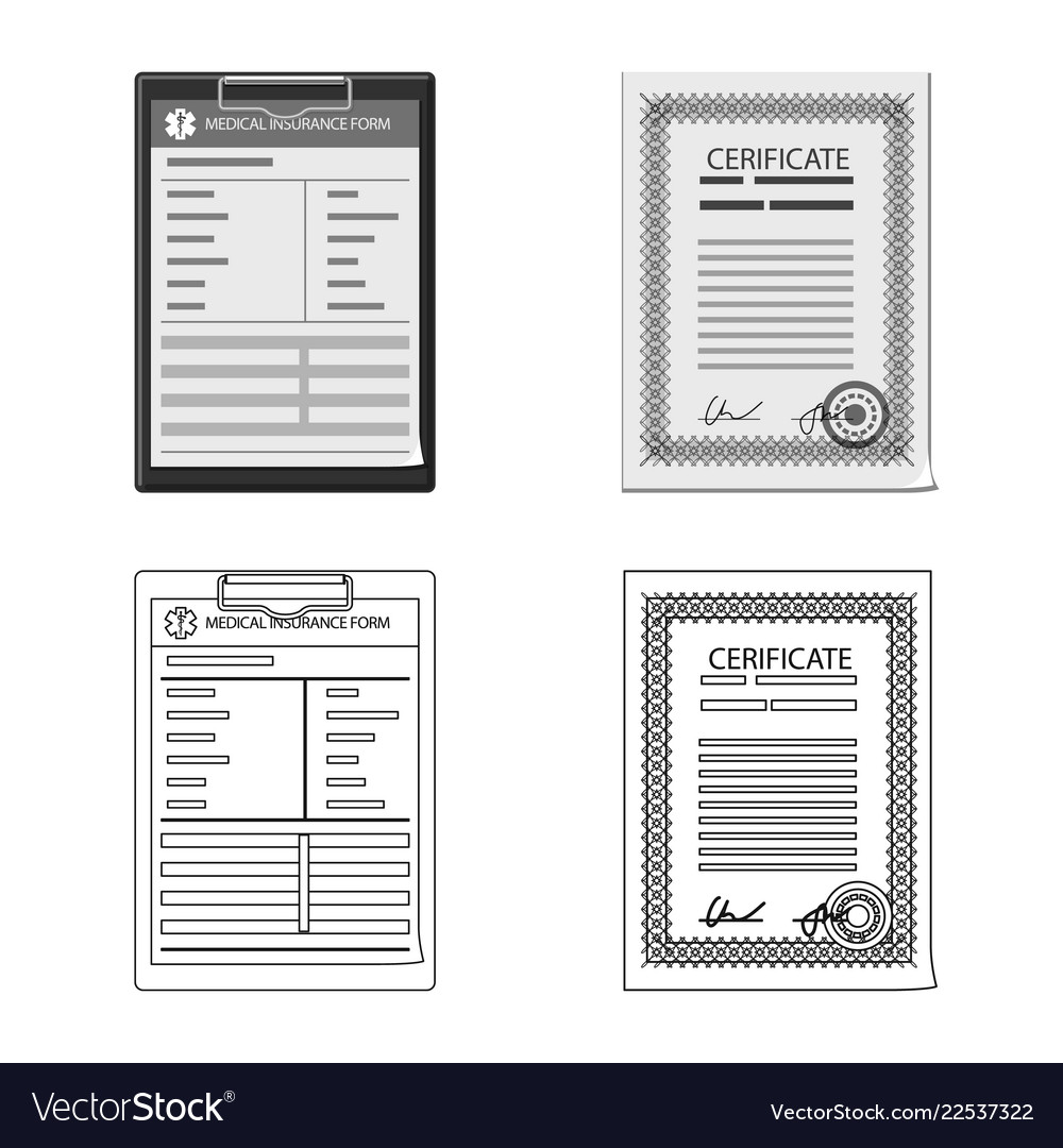 Isolierte Objekt von Form und Dokument-Icon-Set vector image Isolierte Objekt von Form und Dokument-Icon-Set