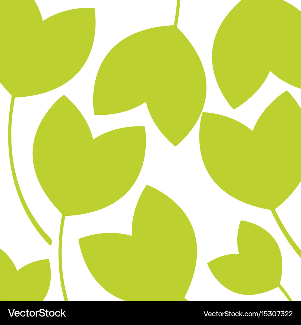 Leafs plant ecology pattern Royalty Free Vector Image