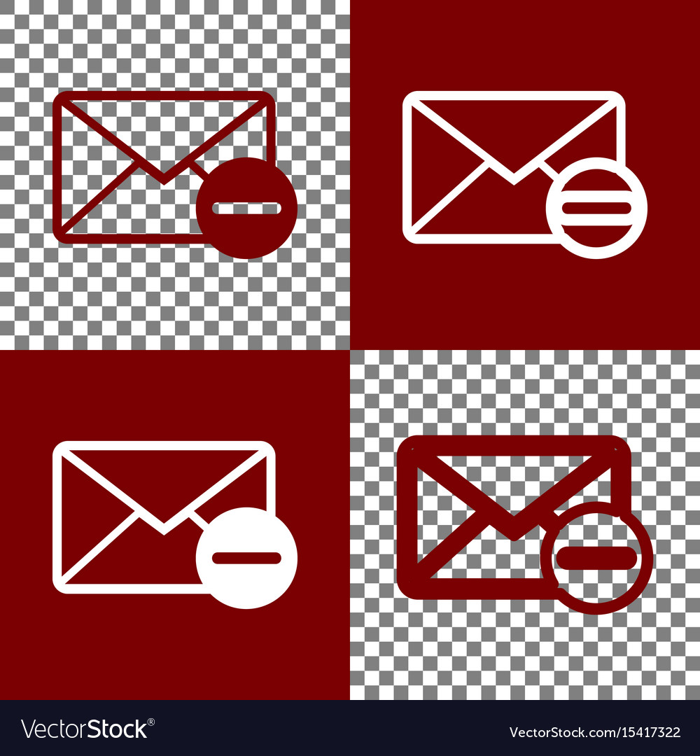 Mail sign with remove mark
