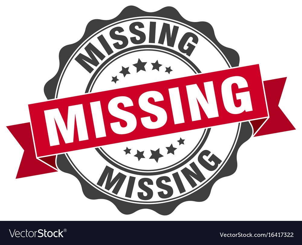 Missing stamp sign seal Royalty Free Vector Image