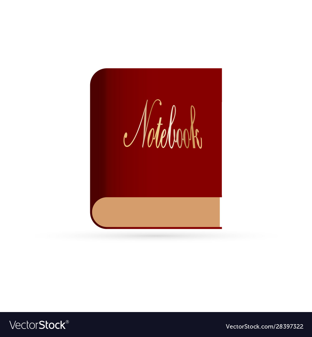 Notebook icon isolated textbooks