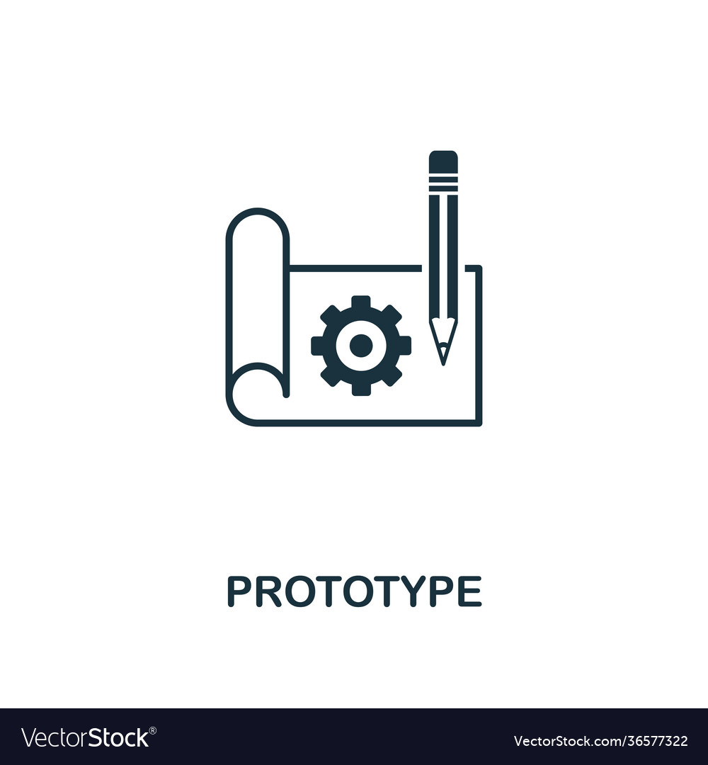 Prototype icon premium style design from startup vector image Prototype icon premium style design from startup