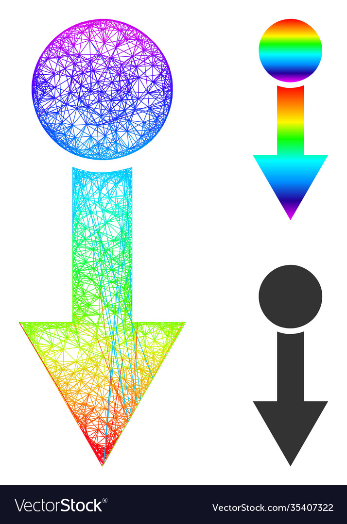 Rainbow net gradient pull down icon