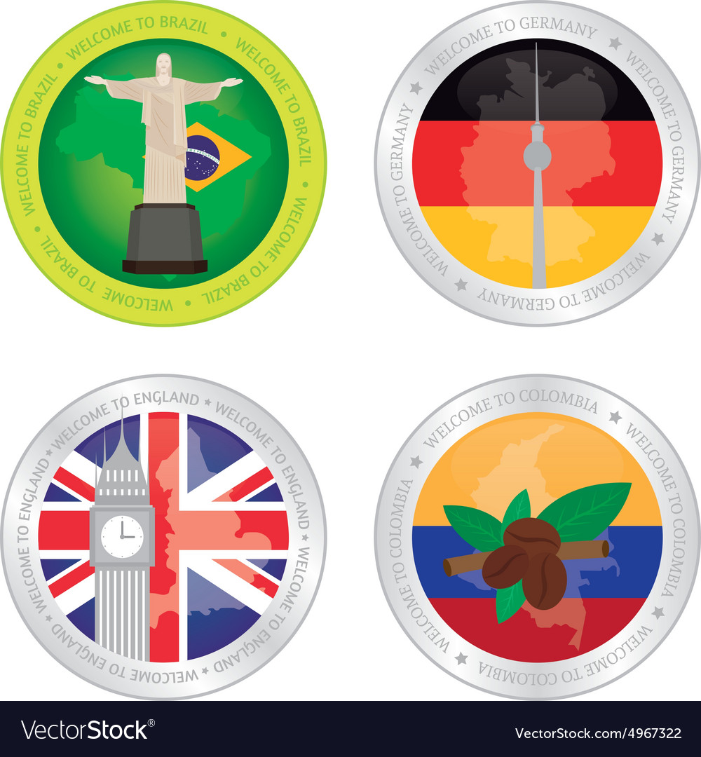 Set labels with different flags and monuments