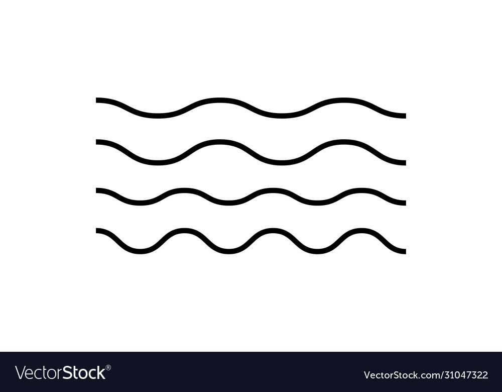 Set linear isolated waves curved lines sigzag vector image Set linear isolated waves curved lines sigzag