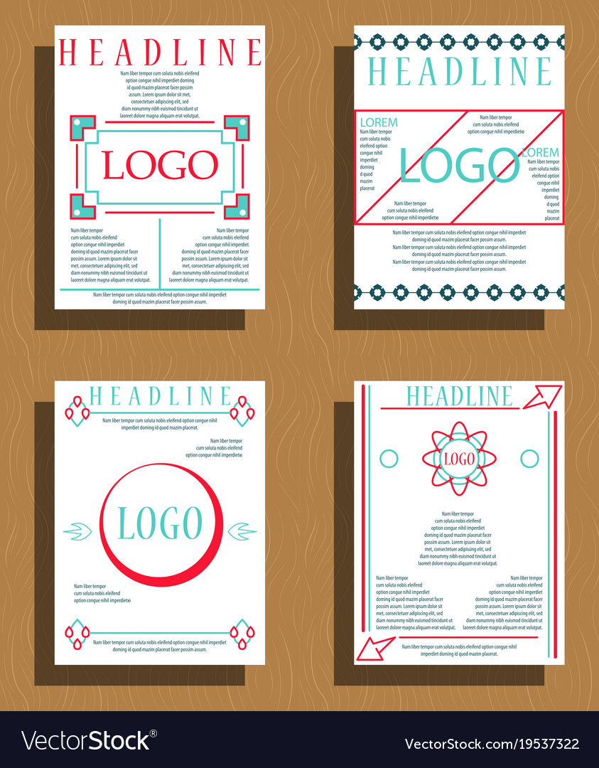 Set of layout background for art template