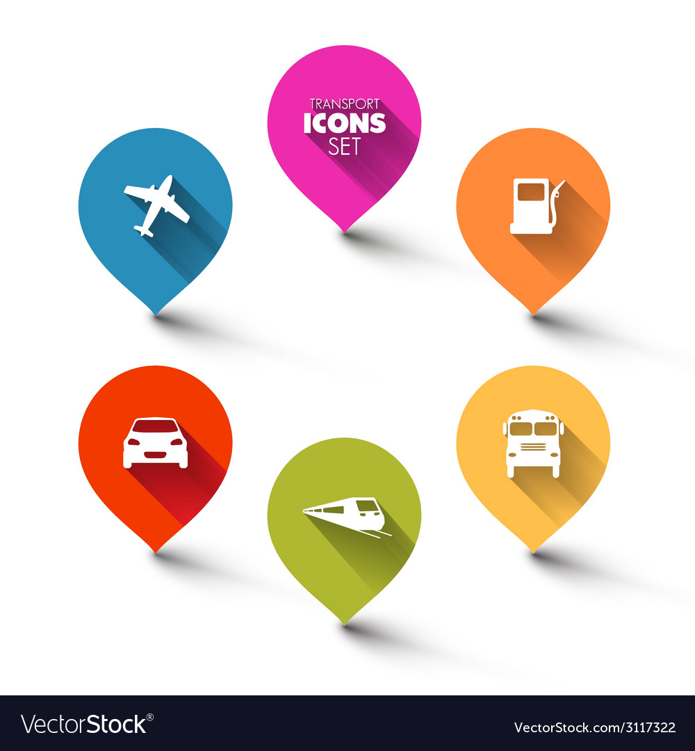 Set of round flat transport pointers
