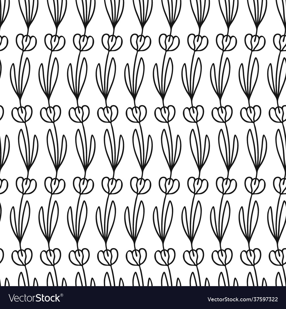 Simple combinable seamless patterns tulip flower