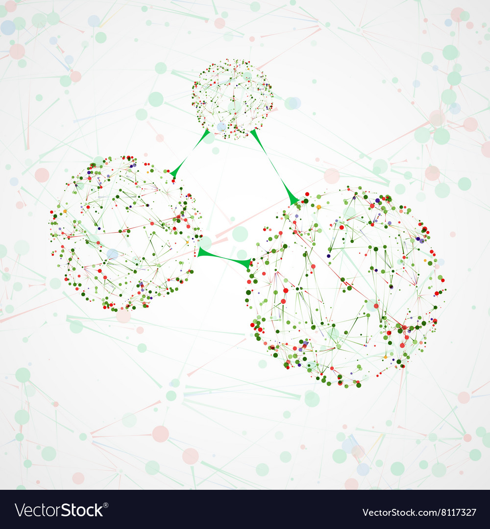 Abstract molecular structure network connection