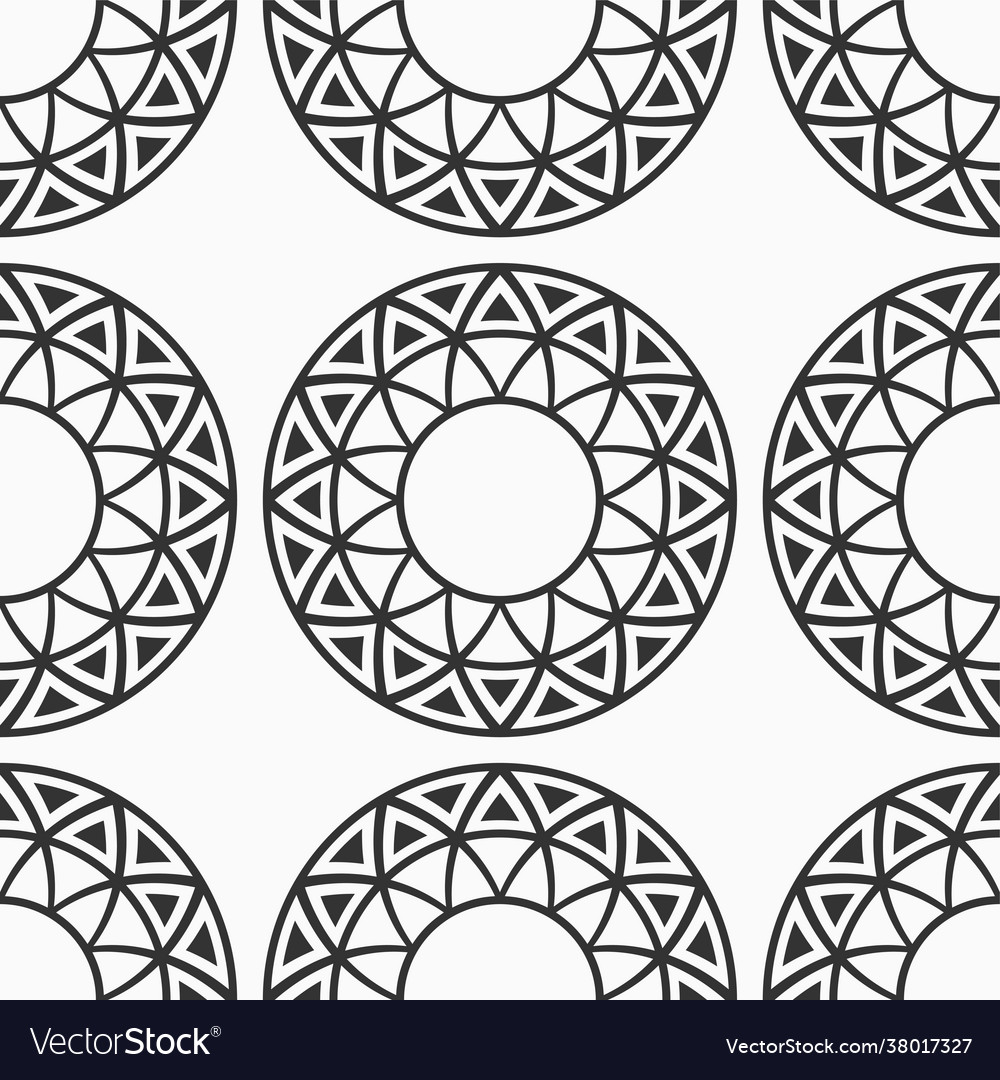 Abstract seamless pattern with symmetric circle vector image Abstract seamless pattern with symmetric circle