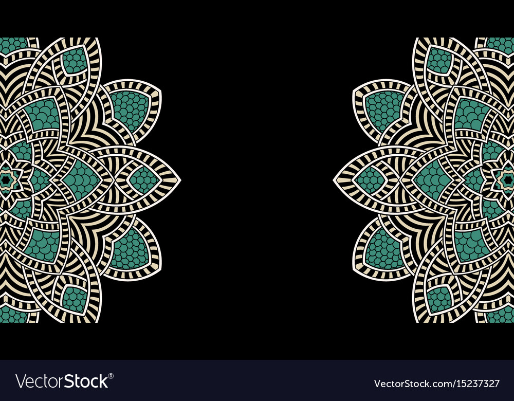 Banner with round abstract ornament circle