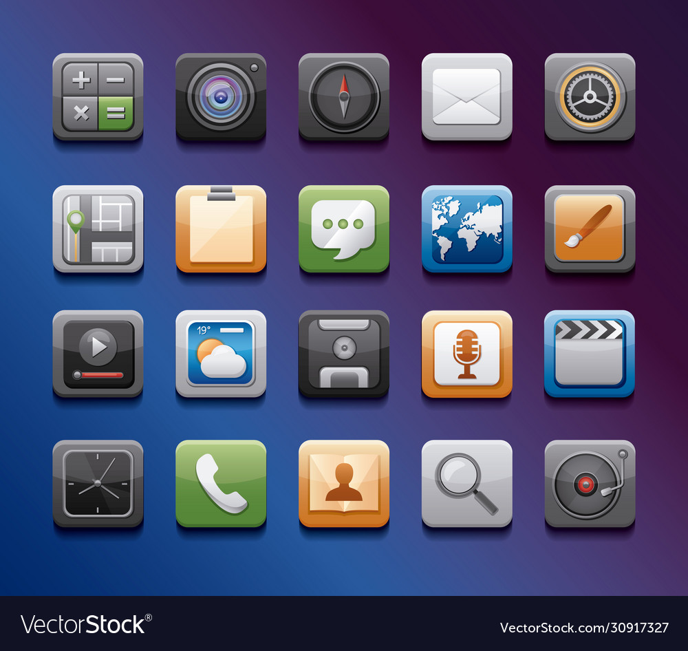 Bundle apps buttons menu panel