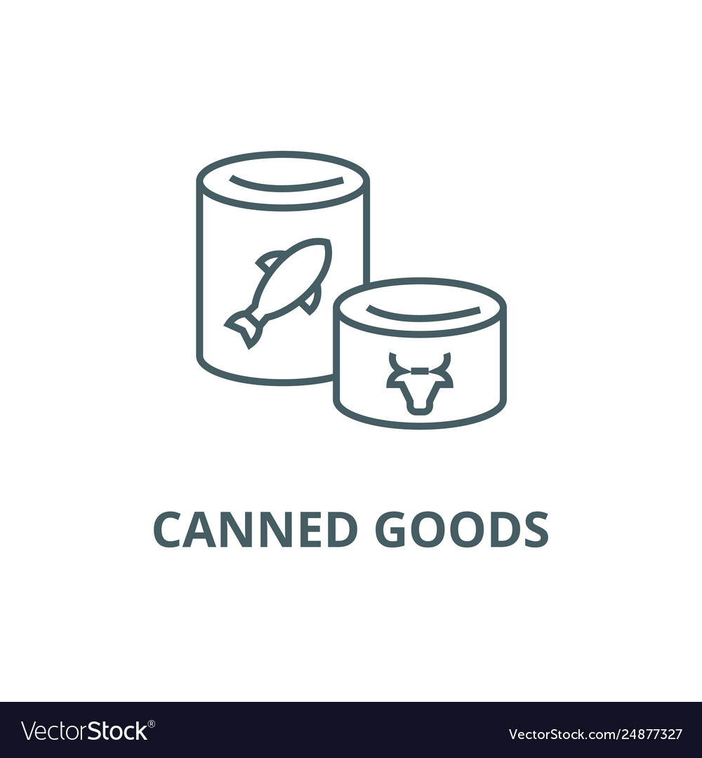 Canned goods line icon Royalty Free Vector Image