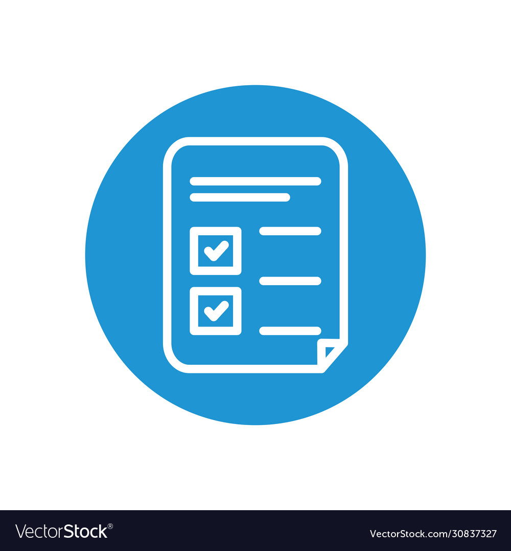 Checklist icon line block style