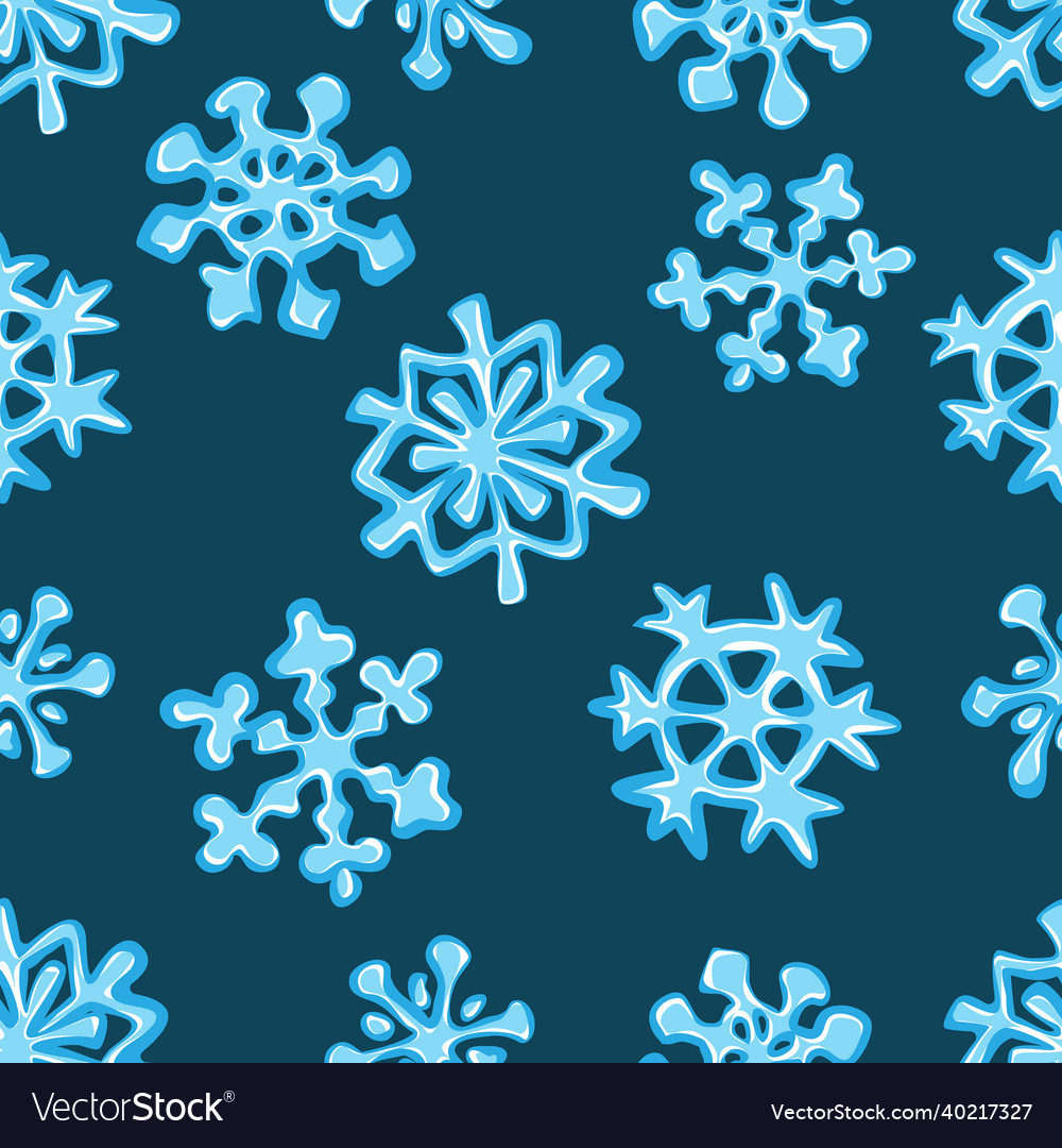 Christmas snowflakes on blue background